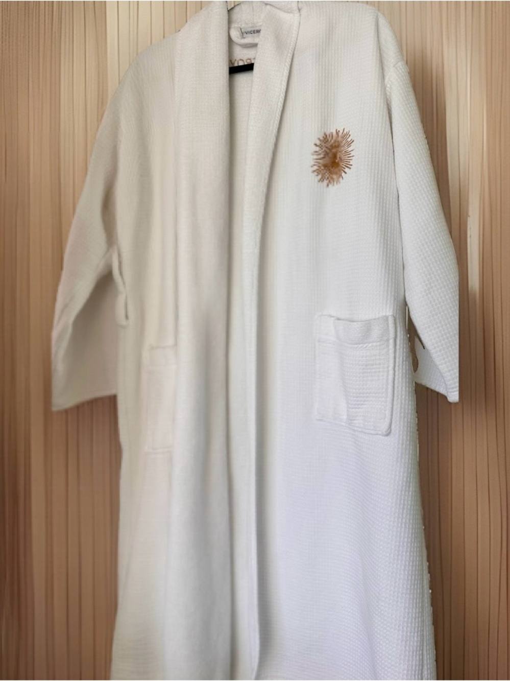 Authentic Viceroy Los Cabos Luxury Resort Spa Bathrobe - White Waffle Knit OSFM